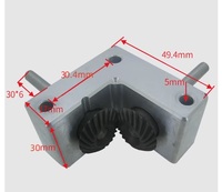 Engrenage à angle de 90 degrés en aluminium personnalisé, rapport 1, engrenage à vis sans fin, boîte d'engrenage à denture conique, haute qualité, usinage CNC, brochage, perçage