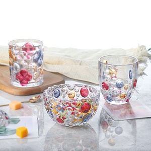 <span class=keywords><strong>Vaso</strong></span> Cilindrico <span class=keywords><strong>in</strong></span> <span class=keywords><strong>Cristallo</strong></span> Art Deco con Perline Colorate Nuovo Design <span class=keywords><strong>Vaso</strong></span> Alto <span class=keywords><strong>in</strong></span> Vetro per <span class=keywords><strong>Fiori</strong></span> da Matrimonio Fatto a Mano Disponibile - Product Image 3