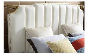 Nouveau design <span class=keywords><strong>italien</strong></span> meubles ensembles de chambre à coucher de luxe king size <span class=keywords><strong>lit</strong></span> plateforme moderne de <span class=keywords><strong>lit</strong></span> de luxe - Product Image 4