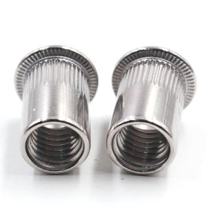 Tuercas Remachables de Aleación de Aluminio M3 M4 M5 M6 M8 M10 M12 M16, Remaches Roscados de Cabeza Plana, Tuercas Remachables Huecas Moleteadas, Tapa de Tuerca Remachable, Zinc Azul Blanco - Product Image 3