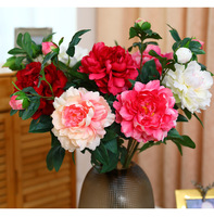 Großhandel europäische Art Pfingstrose künstliche Blume für zu Hause Wohnzimmer Dekoration Blumen