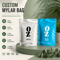 Sachet Mylar Personnalisé Refermable Anti-Enfant avec Fermeture Ziplock, Pochette Souple Autoportante Anti-Odeur pour Emballage Alimentaire avec Votre Logo