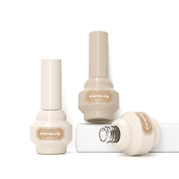 Flacon cosmétique en verre de 12 ml, forme unique nude, pour vernis gel UV, emballage vide pour vernis à ongles, OEM ODM