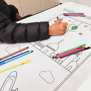 DIY menggambar lukisan pendidikan islami anak-anak doa tikar Muslim set hadiah untuk anak-anak dengan pena mewarnai hadiah muslim - Product Image 1