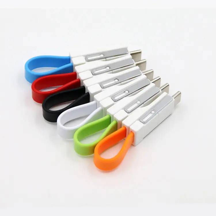 Marketing Gift Items Promotion 3 in 1 Mini Keychain USB Data Cable With Magnetic For Type C For Iphone