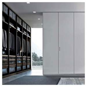 Porte coulissante en verre transparent moderne avec porte-chaussures, ensemble de dressing, armoire, placard, dressing - Product Image 5