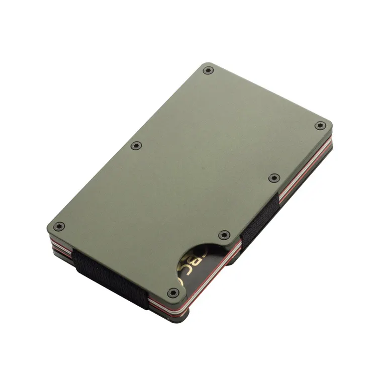 Rfid блокирующий алюминиевый держатель для карт/умные металлические тонкие мужские кошельки/минималистский алюминиевый кошелек