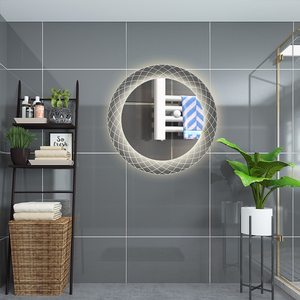 Salle de bain maquillage miroir de courtoisie décor à la maison grand mur moderne maison salon LED intelligent rond rétro-éclairage miroir décoratif - Product Image 2