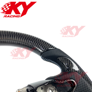 Volant personnalisé en fibre de carbone et cuir véritable pour Hyundai Elantra N, i30N, i20N, Veloster, Kona, Sonata - Accessoires intérieurs - Product Image 2