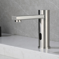Robinet mitigeur automatique de salle de bain, robinet de douche brossé, capteur sans contact SUS304