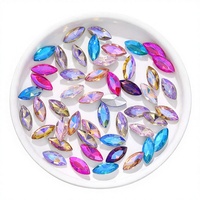 Strass en verre pointu 3D brillant Selina Crystal Eco-Friendly, effet œil de cheval, pour accessoires vestimentaires, coiffes, sacs de soirée, et nail art DIY