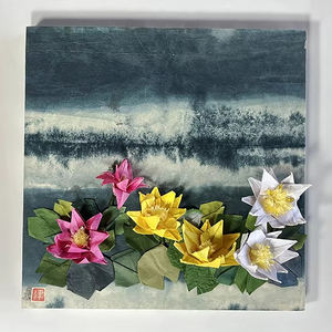 Nénuphar carré Origami décoration spéciale pour la maison et cadeau japonais papier artisanat Souvenir - Product Image 1