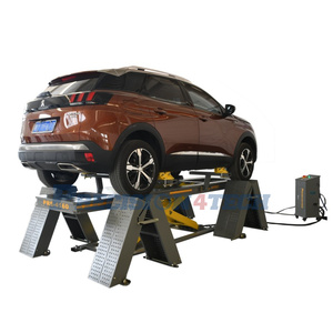 Equipo de Reparación de Automóviles con Banco Hidráulico de Acero Inoxidable, Máquina para Chasis de Automóviles con Elevador de Tijera y Dos Torres de Tracción - Product Image 2
