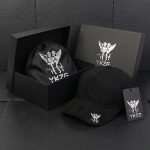 Gorra de Béisbol de Lujo con Bordado de la Virgen María, Adornada con Cristales Negros y Pedrería, Visera de Gamuza, Logotipo Personalizado - Product Image 2