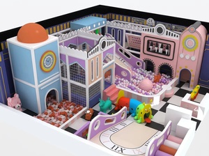 Equipo de Juegos Interior Personalizado <span class=keywords><strong>con</strong></span> Temática de Castillo, Tobogán <span class=keywords><strong>con</strong></span> Números Romanos, Piscina de Pelotas, Bloques de Construcción, Torre, Domo, <span class=keywords><strong>Toldo</strong></span> Colgante para Niños FEC - Product Image 4