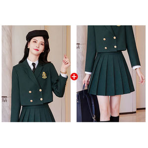 Uniformes de estilo británico Unisex al por mayor, diseño de chaqueta, uniformes escolares, primavera y otoño, traje de jardín de infantes del oeste inglés - Product Image 6