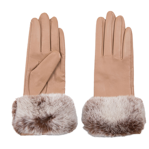 หนังแกะเกรดพรีเมียมคุณภาพสูง นุ่มพิเศษ ระบายอากาศได้ดี พร้อมขอบขนกระต่ายเร็กซ์แท้ สำหรับฤดูหนาว ขี่จักรยาน กิจกรรมกลางแจ้ง - Product Image 3