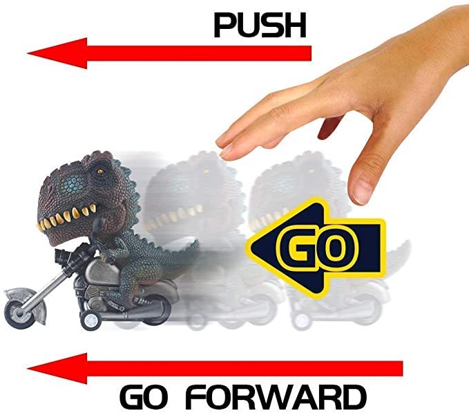 New Creative Dinosaur Toy Cars Friction Powered Animal Motorcycle T-Rex and Triceratops Monster Dino Toys