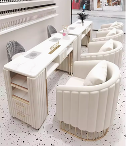 Luxury Modern Fashionable Metal <b>Nail</b> Manicure <b>Table</b> Desk for <b>Nail</b> Salon - Product Image 4
