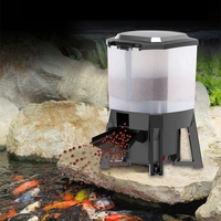 SUNSUN CFF-206 Distributeur automatique de nourriture pour aquarium, carpes koï, poissons rouges, crevettes, pour bassin de jardin, capacité 6 litres