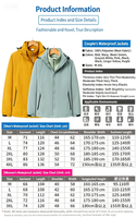 Veste longue d'hiver imperméable, coupe-vent, respirante, écologique, grande taille, fermeture éclair, col montant fin, unisexe