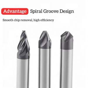 HRC60 Fraise à chanfreiner 90 degrés 4 cannelures Carbure Coin Fraise à chanfreiner Ébavurage 4 6mm Bords V Groove Router - Product Image 3