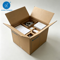 Boîtes en carton ondulé personnalisées, grande capacité, marron, pliables, écologiques, super résistantes, pour expédition express, gaufrage, réutilisables, biodégradables