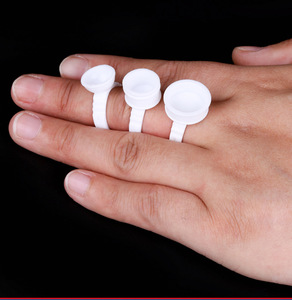 Anillos de Tinta Desechables para Tatuajes, 100 Unidades, Porta Pigmentos para Cejas PMU y Porta Pegamento para Pestañas - Product Image 2