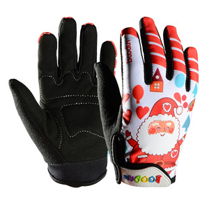 Guantes de bicicleta para niños Boton, diseño de castillo azul, guantes de ciclismo transpirables y antideslizantes para niños - Product Image 2