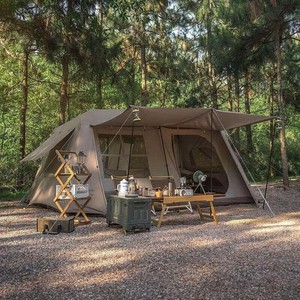 <span class=keywords><strong>Tente</strong></span> <span class=keywords><strong>de</strong></span> camping gonflable portable pour 12 personnes, pliable, épaisse, imperméable, pour la nuit en plein air, en Oxford, avec une chambre - Product Image 5