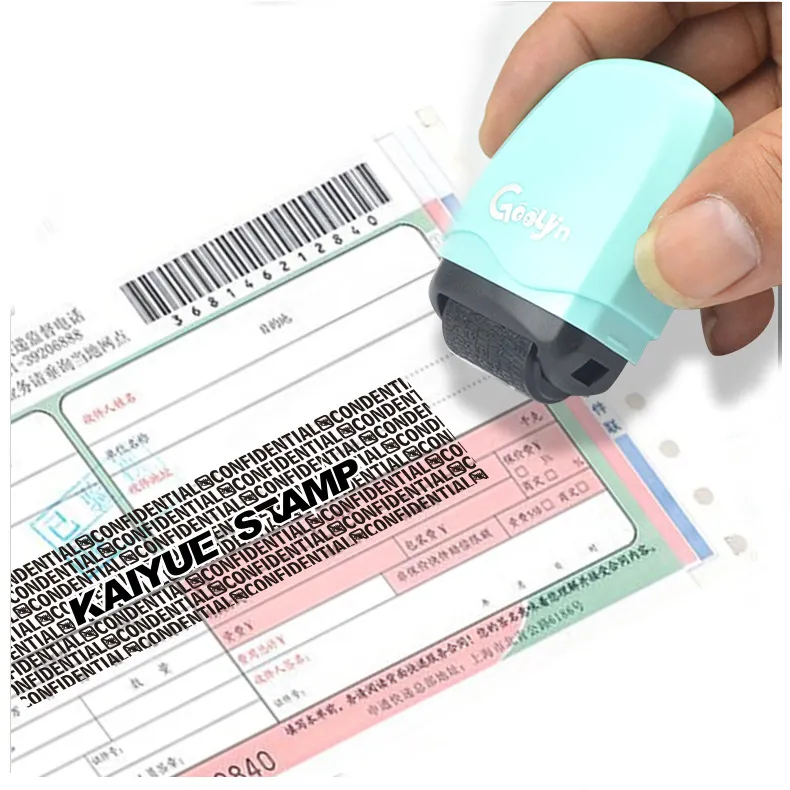 Timbri a rullo per protezione identità Kit largo indirizzo riservato blocco identità furto prevenzione timbro di sicurezza
