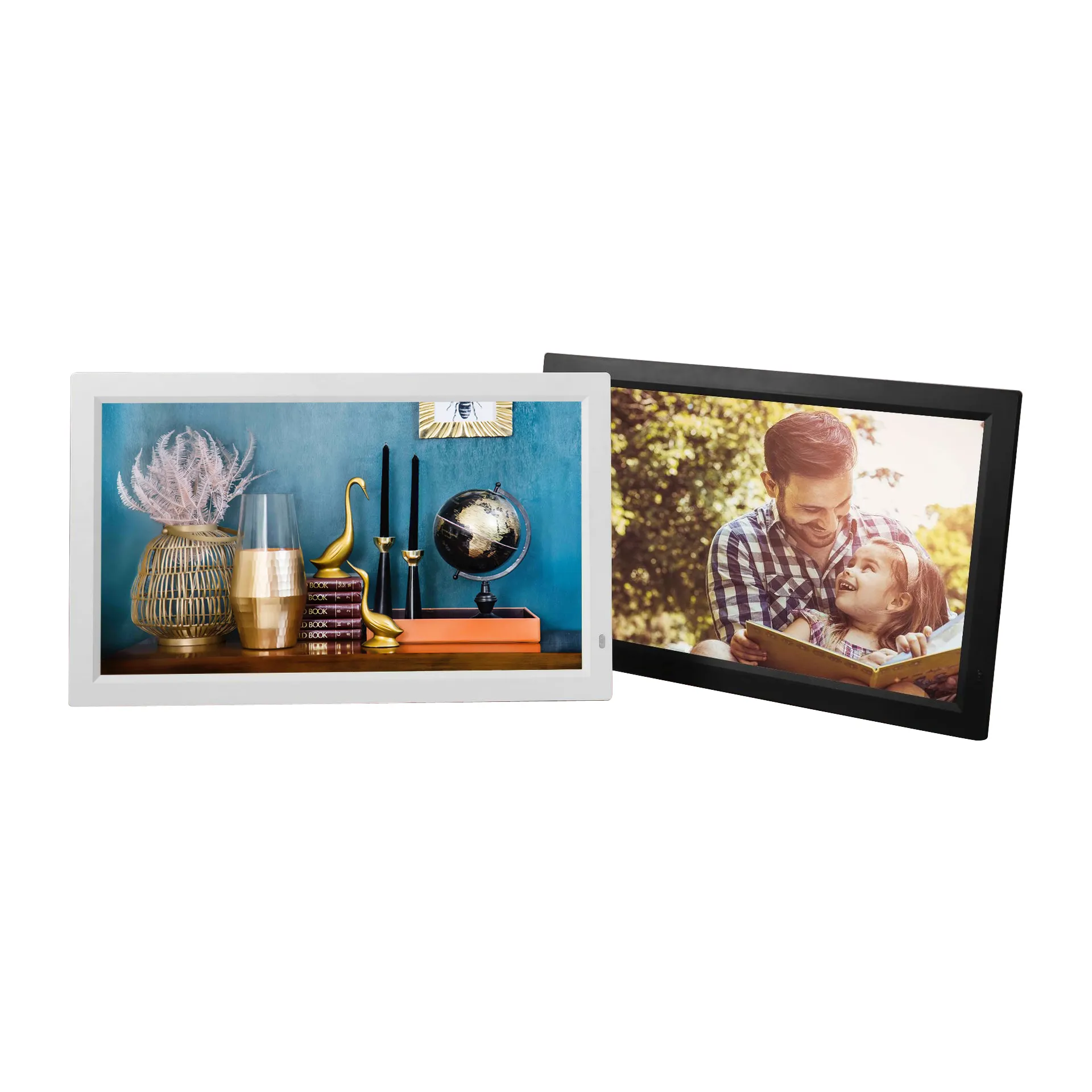 22 inch Wall Mount FHD 1080P LED Digital Photo Frame with photo/music/movie playing