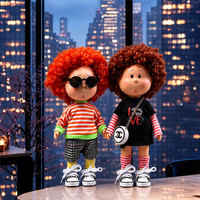 Figurine de collection Streetwear Fashion Potato Doll avec tenue amovible, chapeau, lunettes de soleil et accessoires, jouet multi-tenues, cadeau