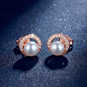 Élégantes boucles d'oreilles pendantes en argent S925 avec perle d'eau douce en forme de cœur et zircon, bijoux pour femmes, cadeau romantique pour mariage ou mariée - Product Image 3