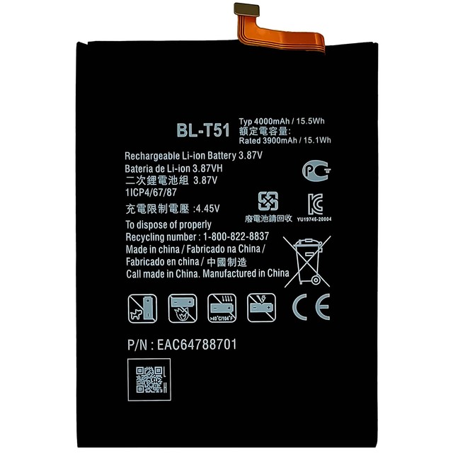 Hot Sale 4000mAh 3.87V Phone Battery BL-T51 for LG K42 K52 K62 BL-T51 Rechargeable Li-ion Battery