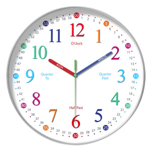 <span class=keywords><strong>Horloge</strong></span> <span class=keywords><strong>murale</strong></span> mécanique silencieuse de 10 pouces pour la gestion du temps des enfants, design moderne, dessin animé, pour salon, calendrier intégré - Product Image 5