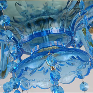 Nuevo diseño, barras decorativas europeas, vestíbulo, habitaciones, candelabro de cristal azul importado - Product Image 6