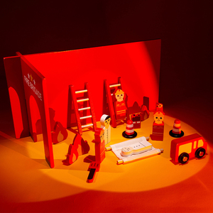 Juguetes Educativos para Niños Pequeños, Juguetes de Madera de Bomberos en 3D, Juguetes de Simulación para el Desarrollo Cerebral - Product Image 3