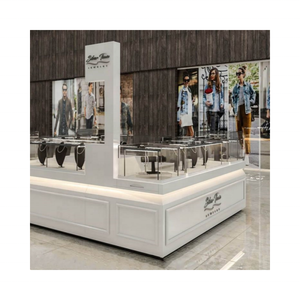 เคาน์เตอร์แสดงสินค้ากระจกโลหะแบบเรียบง่ายสำหรับพิพิธภัณฑ์ชั้นวางพระอาทิตย์<span class=keywords><strong>ร้าน</strong></span>ค้าสูบบุหรี่แคชเชียร์ตู้โชว์เครื่องประดับ LED ทำจาก MDF - Product Image 1