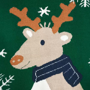 Suéter Navideño Personalizable ODM para Hombre, Venta de Fábrica, Diseño de Muñeco de Nieve con Patrón Animal, 100% Algodón Tejido, Logotipo Frontal - Product Image 6