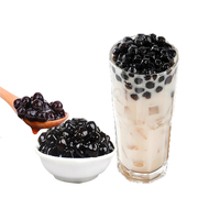 Perles de tapioca noires YUECHUANXIANG en gros, billes de boba moelleuses, sirop de sucre brun, 900g*20 sacs/ctn, approvisionnement en vrac en boîte et en sac