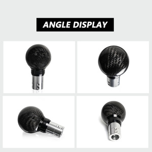 Carbon Fiber <b>Shift</b> <b>Knob</b> 51mm Diameter Push Button Type For Honda Civic Accord 10th Gen - Product Image 5