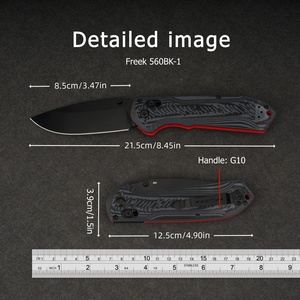 Couteau de tous les jours Benchmade 560BK-1, lame en acier M4 résistante à l'usure, manche durable en G10, livraison rapide depuis les États-Unis, ODM - Product Image 6