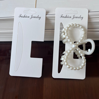 Tarjetas de Exhibición de Cartón Blanco con Logotipo Personalizado, Ecológicas, para Pinzas de Pelo, para Empaque de Accesorios de Cabello de Lujo