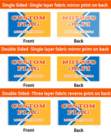 Drapeau publicitaire personnalisé en polyester 100 % imperméable et à séchage rapide, design professionnel, taille personnalisée, avec mât en fibre de verre