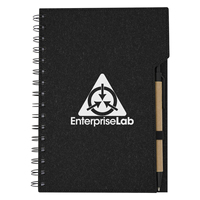 Nouveauté : Carnet de notes A5 personnalisé à spirale, en carton recyclé écologique, avec notes autocollantes rigides et marque-pages – Bloc-notes de bureau