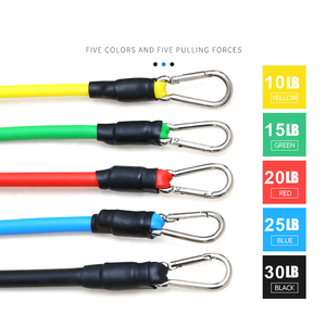 Venta al por mayor de látex con logotipo personalizado Yoga elástico gimnasio Fitness ejercicio entrenamiento 1 piezas de banda de resistencia conjunto 11 piezas tubo de entrenamiento Fitness - Product Image 3