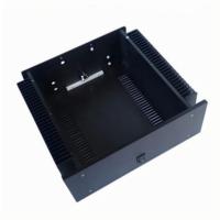 Boîtier de sortie personnalisé en aluminium et PVC IP56 avec panneau dissipateur de chaleur pour instruments électroniques, usinage CNC, amplificateur audio, boîtier de haut-parleur vide