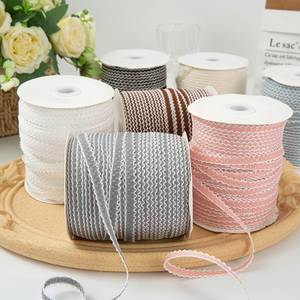 <b>Large</b> Roll 0.9MM Hook Edge Bubble Grid Waffle Edge Polyester Ribbon Handmade <b>Bow</b> Hair Accessories Bags Shoes Clothing Zexiao - Product Image 2