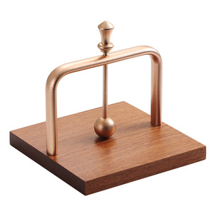 Sapele Wood Napkin Holder With Metal Frame Square Design For Coffee Shop Beverage Service Zone - Product Image 4